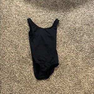 Black leotard for gymnastics/dance